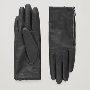 COS Leather Gloves with Cashmere Lining